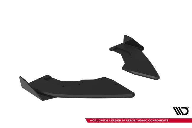 Maxton Design Street Pro Diffusor Flaps V.1 für BMW M135i F70 Schwarz matt mit Hochglanz Flaps