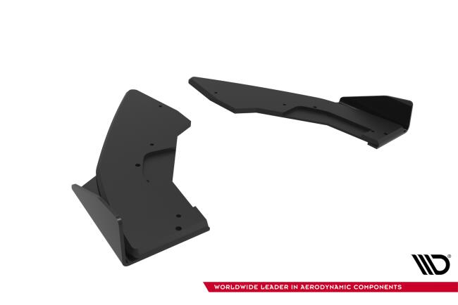 Maxton Design Street Pro Diffusor Flaps V.1 für BMW M135i F70 Schwarz matt mit Hochglanz Flaps