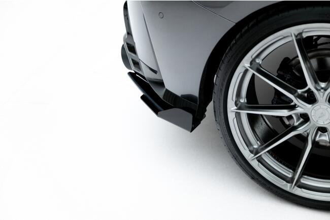 Maxton Design Street Pro Diffusor Flaps V.2 für BMW 1er M-Paket F70 Schwarz mit Hochglanz Flaps