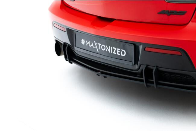Maxton Design Street Pro Heckdiffusor für Mazda 3 MPS Mk1 EU Version Rot