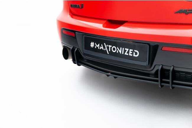 Maxton Design Street Pro Heckdiffusor für Mazda 3 MPS Mk1 EU Version Rot