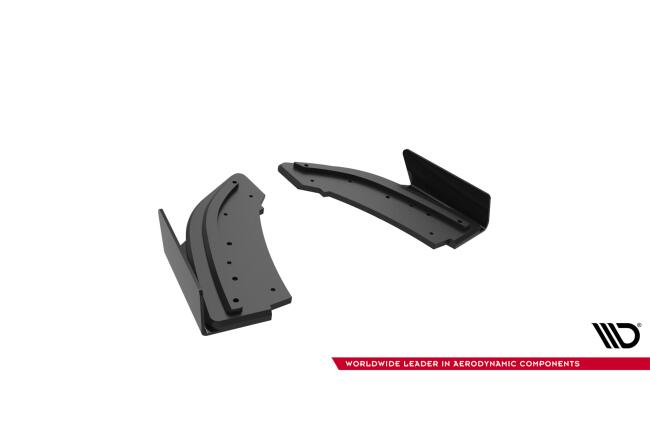 Maxton Design Street Pro Diffusor Flaps für Mazda 3 MPS Mk1 EU Version Rot mit schwarzen Hochglanz Flaps