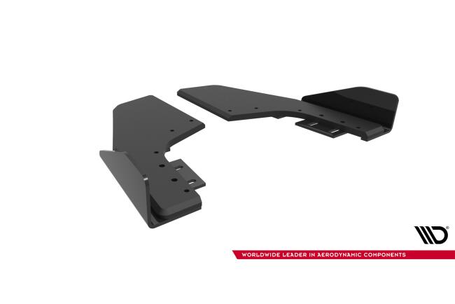 Maxton Design Street Pro Diffusor Flaps V.2 für VW Golf 8 R / VW Golf 8 R Facelift Schwarz mit Hochglanz Flaps