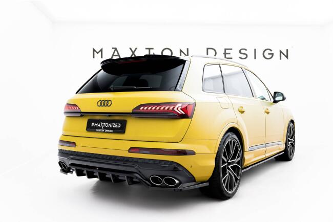 Maxton Design mittlerer Heckdiffusor DTM Look für Audi SQ7 Mk2 Facelift Hochglanz schwarz
