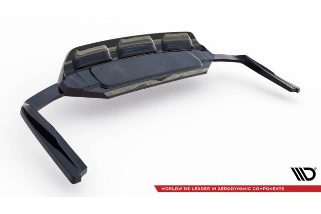 Maxton Design mittlerer Heckdiffusor DTM Look für Audi SQ7 Mk2 Facelift Hochglanz schwarz