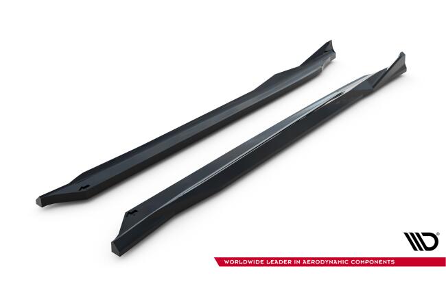 Maxton Design Seitenschweller (Paar) für BMW X2 M-Paket / iX2 U10 Hochglanz schwarz