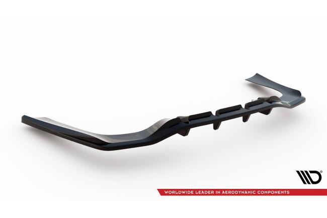 Maxton Design mittlerer Heckdiffusor DTM Look für Mercedes-AMG CLA 35 / 45 Coupe / Shooting Break C118 / X118 Facelift Hochglanz schwarz