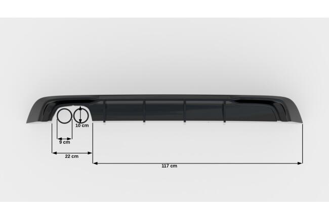 Maxton Design Heckdiffusor V.2 für Audi A3 Sportback 8V Facelift Hochglanz schwarz