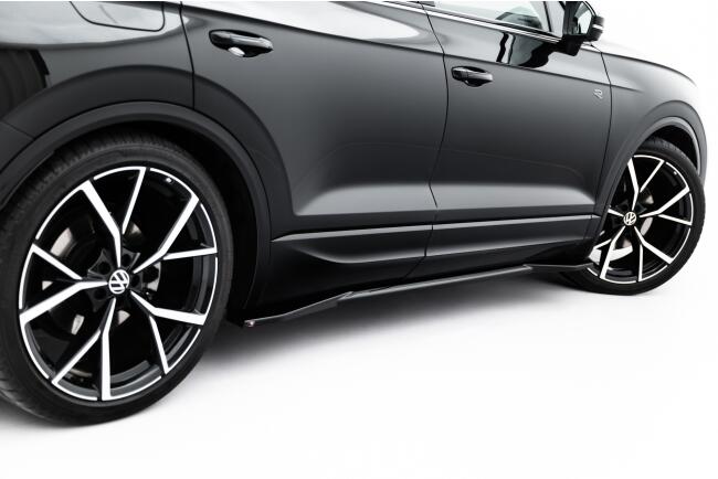 Maxton Design Seitenschweller (Paar) für VW Touareg R-line Mk3 Facelift Hochglanz schwarz