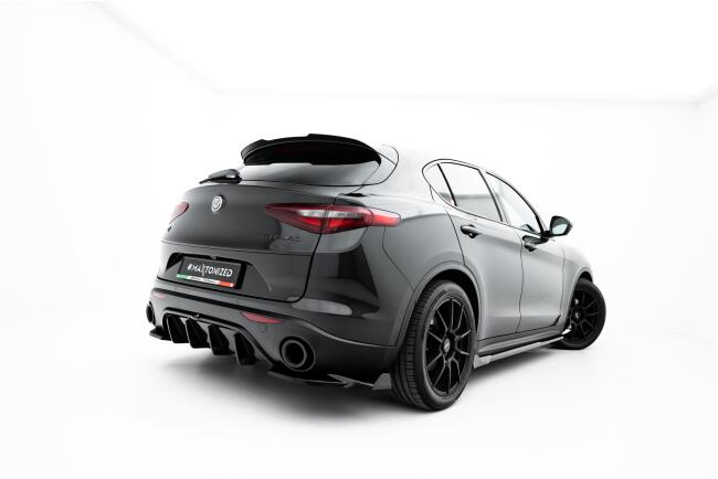 Maxton Design Diffusor Flaps V.2 für Alfa Romeo Stelvio Mk1 Hochglanz schwarz