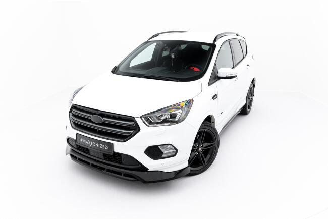 Maxton Design Frontlippe für Ford Kuga ST-Line Mk2 Facelift Hochglanz schwarz