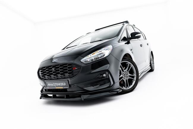 Maxton Design Frontlippe für Ford S-Max ST-Line Mk2 Facelift Hochglanz schwarz
