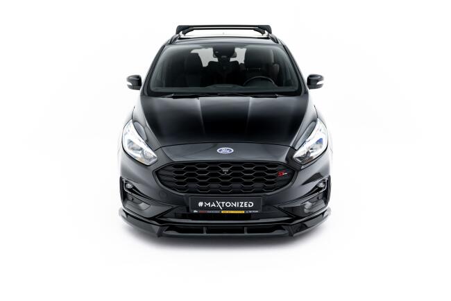 Maxton Design Frontlippe für Ford S-Max ST-Line Mk2 Facelift Hochglanz schwarz