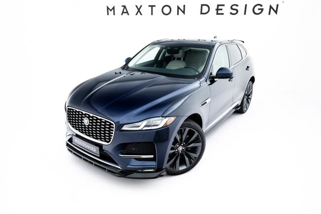 Maxton Design Frontlippe für Jaguar F-Pace R-Sport Mk1 Facelift Hochglanz schwarz