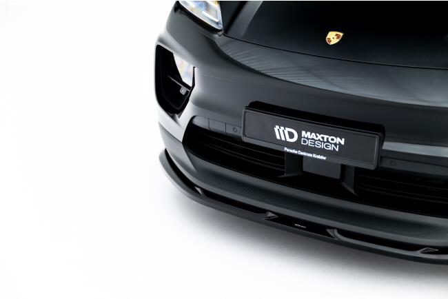 Maxton Design Frontlippe für Porsche Macan EV Mk1 Hochglanz schwarz