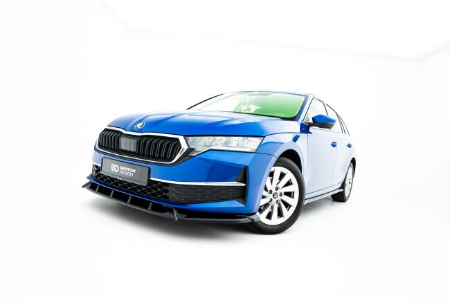 Maxton Design Frontlippe für Skoda Octavia Liftback / Combi Mk4 Facelift Hochglanz schwarz