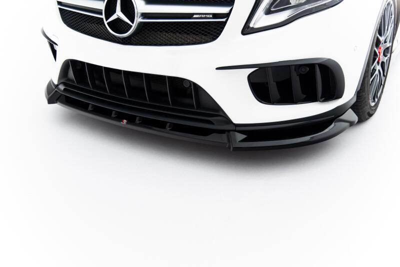 Maxton Design Frontlippe V.1 für Mercedes GLA 45 AMG X156 Facelift Hochglanz schwarz
