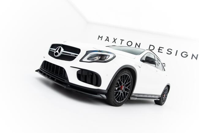 Maxton Design Frontlippe V.1 für Mercedes GLA 45 AMG X156 Facelift Hochglanz schwarz