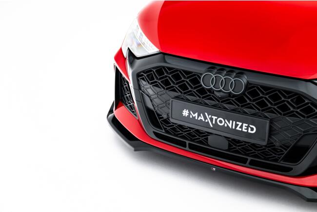 Maxton Design Frontlippe V.2 für Audi RS3 Limousine 8Y Facelift Hochglanz schwarz