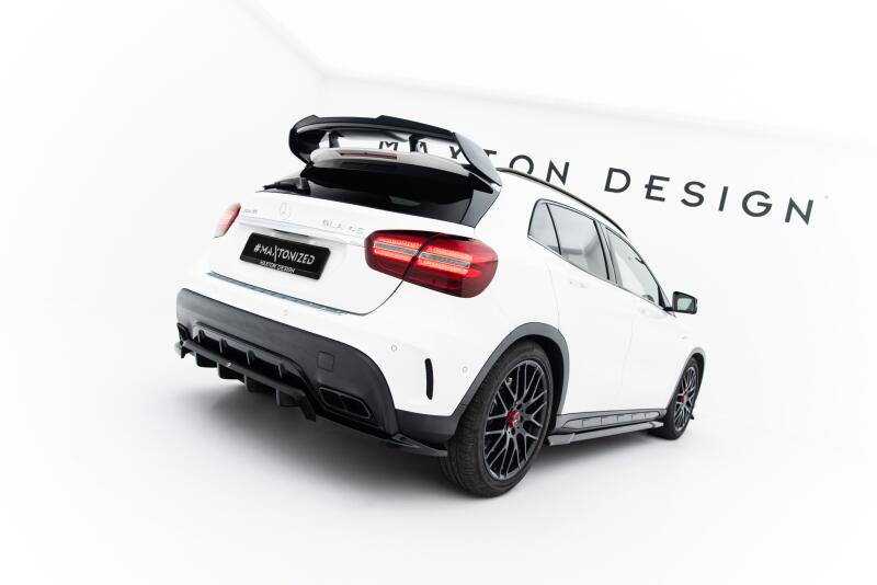 Maxton Design Heckdiffusor für Mercedes GLA 45 AMG X156 Facelift Hochglanz schwarz
