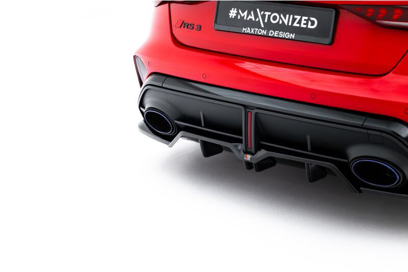 Maxton Design Heckdiffusor V.1 für Audi RS3 Limousine 8Y Facelift Hochglanz schwarz
