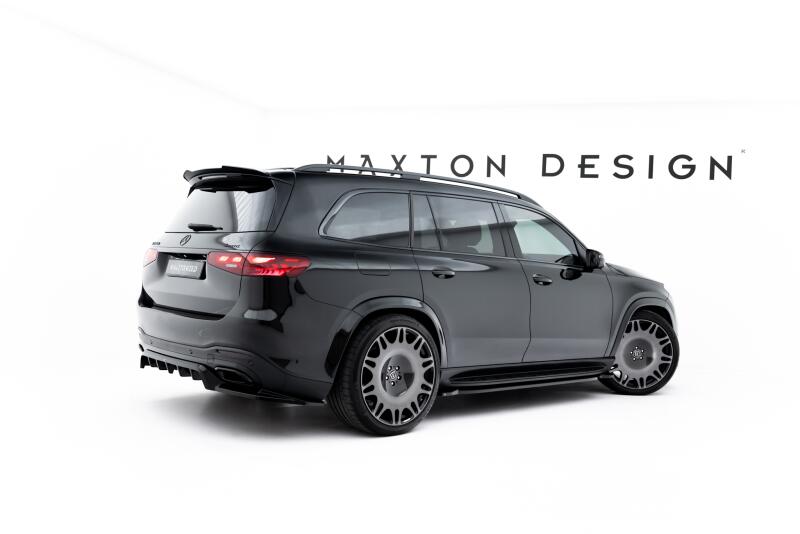 Maxton Design Seitenschweller (Paar) für Mercedes GLS AMG-Line X167 Facelift Hochglanz schwarz