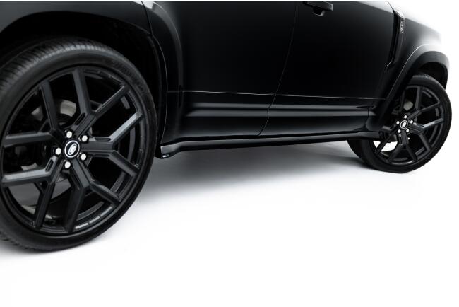 Maxton Design Seitenschweller (Paar) V.1 für Land Rover Defender 110 Mk4 Hochglanz schwarz