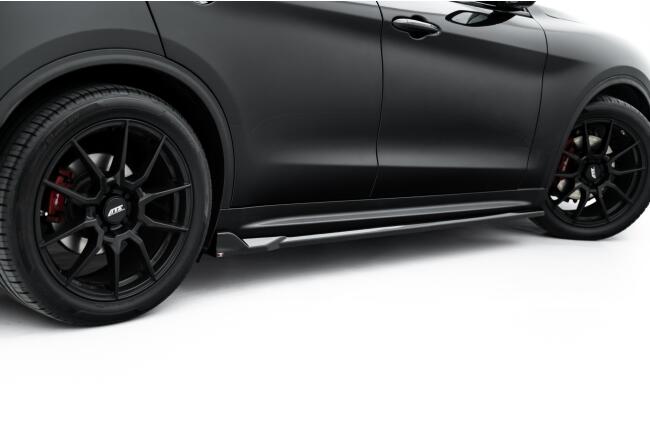 Maxton Design Seitenschweller (Paar) V.2 für Alfa Romeo Stelvio Mk1 Hochglanz schwarz