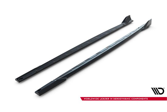 Maxton Design Seitenschweller (Paar) V.2 für Audi RS3 Limousine 8Y / 8Y Facelift Hochglanz schwarz