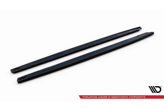 Maxton Design Seitenschweller (Paar) V.5 für Seat Leon Cupra / FR / Standard (mit Aero Paket) Mk3 2012-2020 Hochglanz schwarz