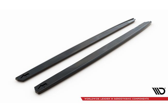 Maxton Design Seitenschweller (Paar) V.5 für Seat Leon Cupra / FR / Standard (mit Aero Paket) Mk3 2012-2020 Hochglanz schwarz