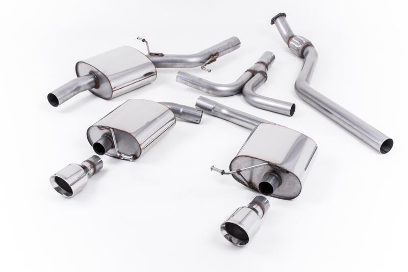 Milltek Sport Auspuffanlage für Audi A5 (8T / 8F) 2.0 TFSI Coupe / Cabrio (Frontantrieb und Quattro) 2008-2012 Poliert 2 x 100mm