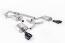 Milltek Sport Auspuffanlage für Audi A4 (B8) / A5 (8T) 2.0 TFSI S-Line Tiptronic mit S4 / S5 Heckstoßstange 2008-2012 Schwarz 4 x 80mm