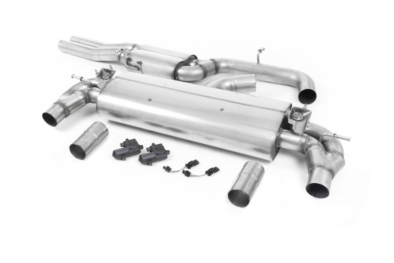 Milltek Sport Auspuffanlage für Audi RS3 Limousine (8V) Facelift 2.5 TFSI 400 PS Ø76mm resorniert 2017-2020 Titan oval