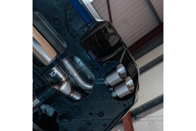 Milltek Sport Auspuffanlage für BMW M5 (G90 / G99) 4.4l Twin Turbo Hybrid 727 PS 2024- Titan geflämmt 4 x 115mm