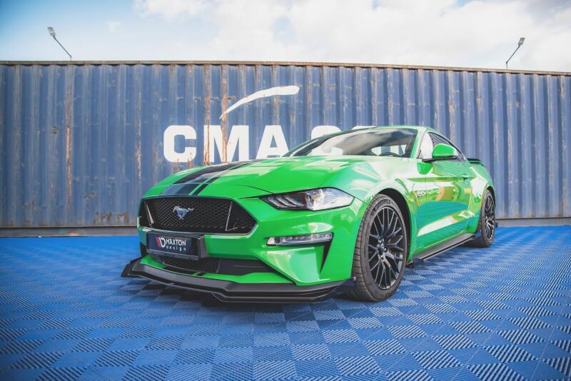 Flaps für Street Pro Frontlippe für Ford Mustang GT Mk6 Facelift Hochglanz schwarz