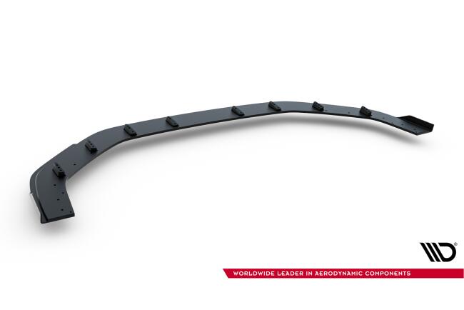 Street Pro Frontlippe mit Flaps für Audi RS3 Limousine 8Y Facelift Rot mit schwarzen Hochglanz Flaps