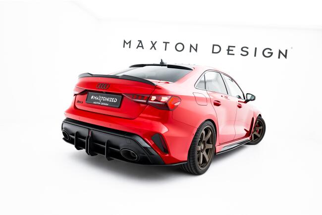 Street Pro Heckdiffusor für Audi RS3 Limousine 8Y Facelift Schwarz-Rot