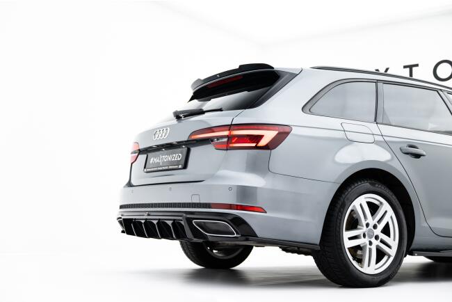 Maxton Design Heckdiffusor für Audi A4 / A4 S-Line Limousine / Avant B9 Hochglanz schwarz