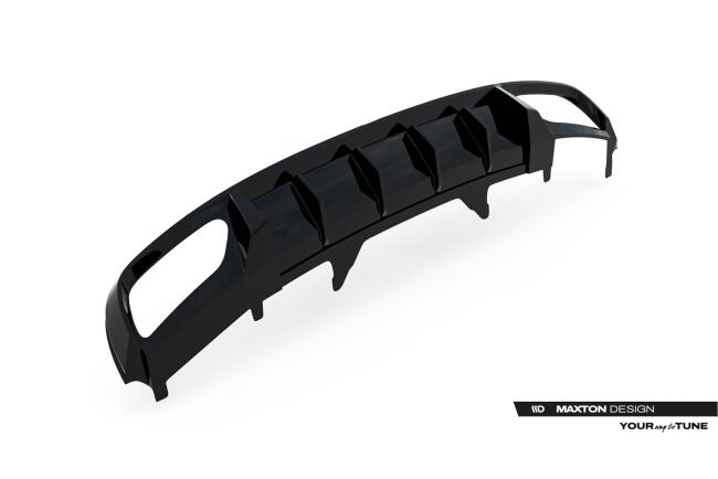 Maxton Design Heckdiffusor für Audi A4 / A4 S-Line Limousine / Avant B9 Hochglanz schwarz