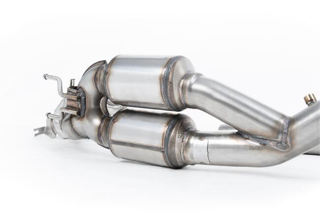 HJS Downpipe für Audi S3 / Audi TTS 8S/FV / VW Golf 8 R / VW Tiguan R / VW T-Roc R / Cupra Formentor 2.0 TFSI (mit OPF)