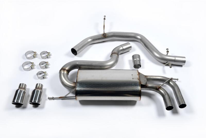 Milltek Sport Auspuffanlage für Audi A3 (8P) 2.0 TFSI / VW Golf 5 GTI 2.0 TFSI / Seat Leon FR, Cupra (1P) 2.0 TFSI  nicht resorniert Poliert 2 x 80mm