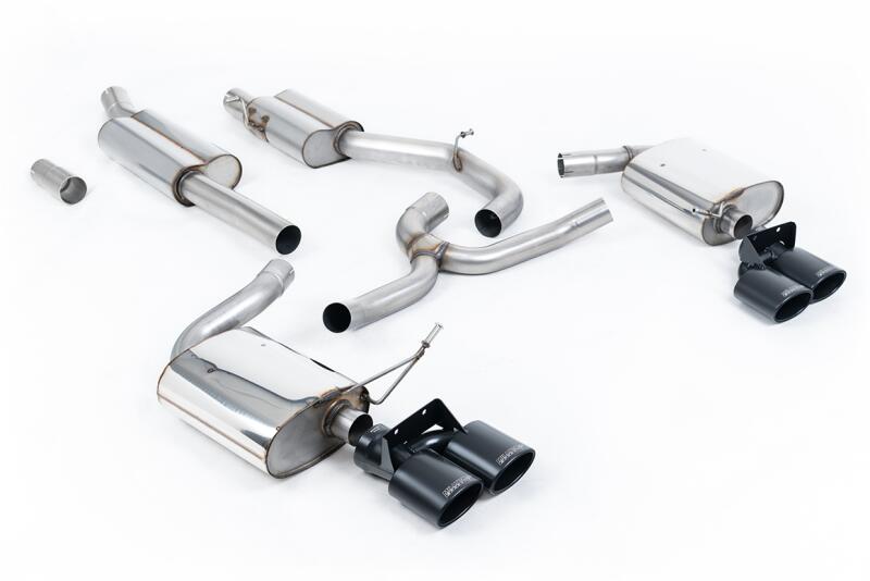 Milltek Sport Auspuffanlage für VW Golf 7 R Variant Facelift 2.0 TSI 4Motion 310 PS (ohne OPF) 2017-2018 Schwarz oval