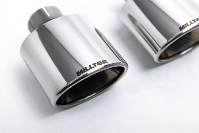 Milltek Sport Auspuffanlage für VW Golf 8 GTI (auch Clubsport mit OPF) 2.0 TSI 245 PS, 265 PS, 300 PS (auch Facelift) 2020-2028 Poliert oval