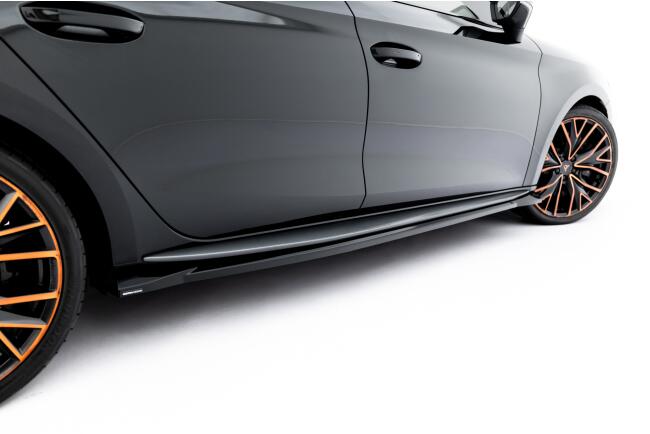 Maxton Design Seitenschweller (Paar) für Cupra Leon Aero Mk1 Facelift Hochglanz schwarz