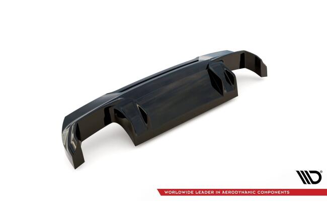 Maxton Design Heckdiffusor V.2 mit Milltek Sport Auspuff für BMW 1er F40 M135i Schwarz 4 x 100mm