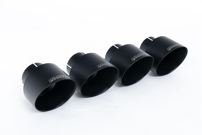 Maxton Design Heckdiffusor V.2 mit Milltek Sport Auspuff für BMW 1er F40 M135i Schwarz 4 x 100mm