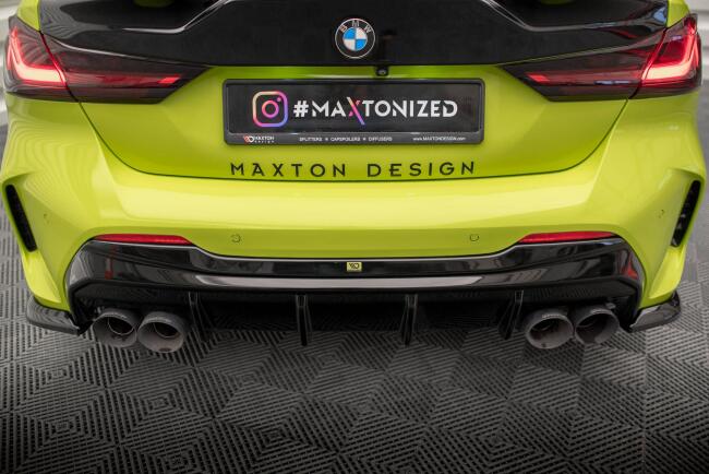 Maxton Design Heckdiffusor V.3 mit Milltek Sport Auspuff für BMW 1er F40 M135i Titan 4 x 100mm