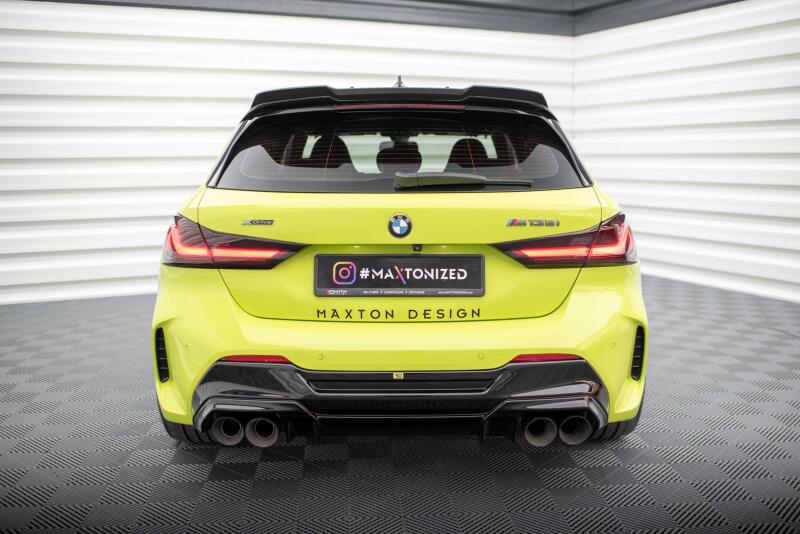 Maxton Design Heckdiffusor V.2 mit Milltek Sport Auspuff für BMW 1er F40 M135i Titan geflämmt 4 x 100mm