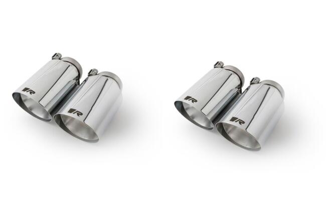 REMUS Sport Auspuffanlage für VW Golf 8 R 2.0 TSI 4Motion 320 PS und 333 PS (mit OPF) 2020-2024 Verchromt 4 x 102mm